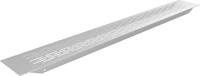 Produktbild von Aluminium Lüftungsgitter 80x480mm ovale Lochung Stegblech vers. Farben Belüftungsgitter Silber eloxiert