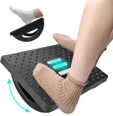 Image de Repose-pieds ergonomique avec fonction massage, antidérapant, pour la maison et le bureau