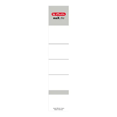 Immagine prodotto di herlitz 5966056 10x Ordneretiketten maX.file weiß für 5,0 cm Rückenbreite(T)