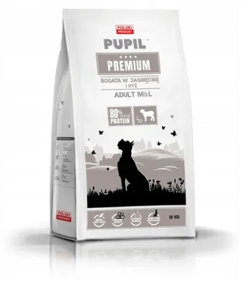 Zdjęcie produktu dla Sucha karma dla psa PUPIL PREMIUM ADULT M&L jagnięcina i ryż 12kg