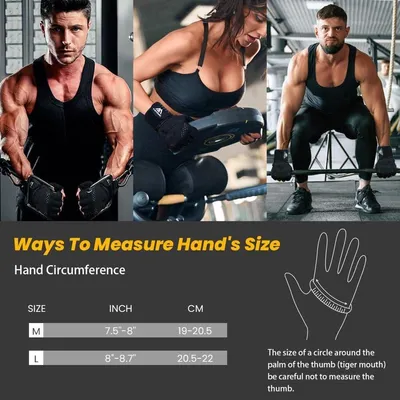 Gymhandschuhe mit Handgelenkstütze und rutschfester Handflächenpolsterung für Gewichtheben, Training und Fitness