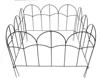 Produktbild von Beetzaun 36 x 46cm schwarz 4 Stück