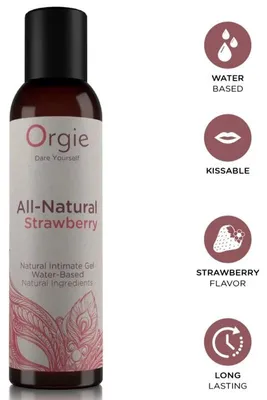 Image de Orgie - Gel Intime À Base De Eau Kissable Entièrement Naturel À La Fraise 150 Ml