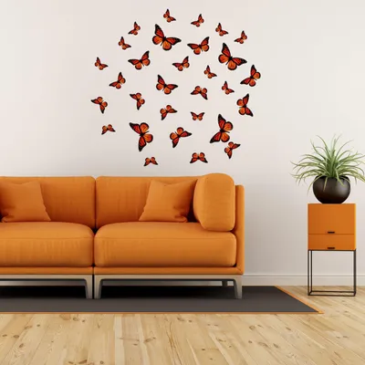 Set aus 30 farbigen Schmetterlingen – Decords Wandtattoo, Produktansicht 1