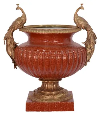 Image de Casa Padrino vase de luxe en porcelaine avec 2 anses h. 48,8 cm - Vase baroque