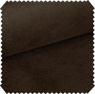 Produktbild von novely® exquisit ETERNITY Vintage Polsterstoff - Antiklederoptik Möbelstoff - Schwer entzündbares Velours-Kunstleder - Pflegeleichte Meterware 1lfm - Farbe: 06 Schwarz Braun