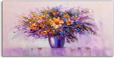 Produktbild von Coloray Acrylbild 100x50  Wandbild Acrylbilder Wand Kunst Margeriten Blüten im Garten