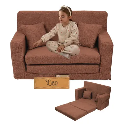 Produktbild von Flumi Kindersofa ausklappbar, Kindercouch mit Schlaffunktion, waschbarer Bezug