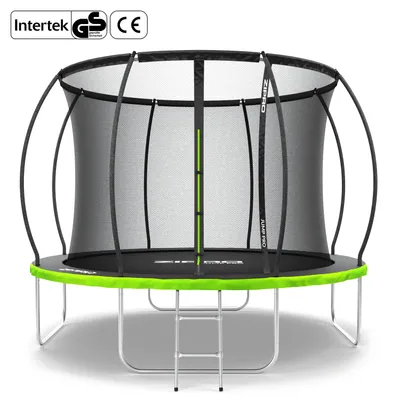 Produktbild von ZIPRO Trampolin Jump Pro Premium | 10FT Ø 312 cm | Gartentrampolin Kindertrampolin Komplett-Set inkl. Netz, Leiter & Randabdeckung, Outdoor, Grün