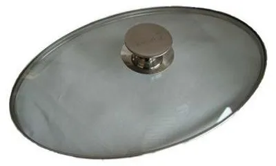 Ovale Bratpfanne Deckel 38x24 cm Borosilikatglas