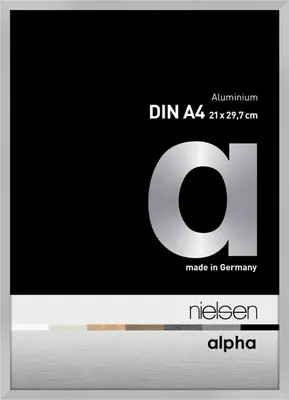 Obrázek produktu pro Hliníkový obrazový rám Nielsen Alpha 21x29,7 cm stříbrný matný