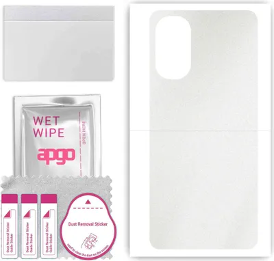 Produktbild von apgo Rückseite Schutzfolie, Skin, kompatibel mit Motorola Moto E32s, Hinten Displayschutzfolie aus Vinylfolie, kratzfest, einfache Montage - Matt Transparent