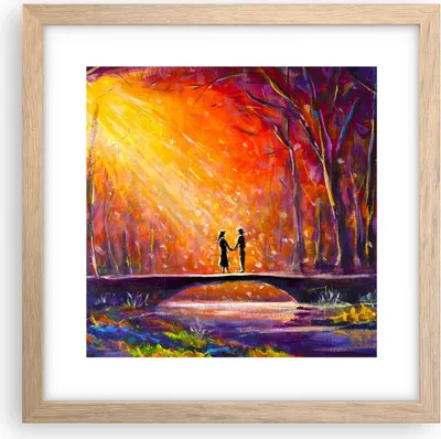 Produktbild von Gerahmtes Poster - Rahmen in heller Eiche - Wald Baum Natur - 30x30 cm - Wand Bild - Wanddeko - Wandbilder - Kunstposter - Wandposter - Bilderrahmen - Bilder - Kunstdruck - Wandbild - P2NAC30x30-3965