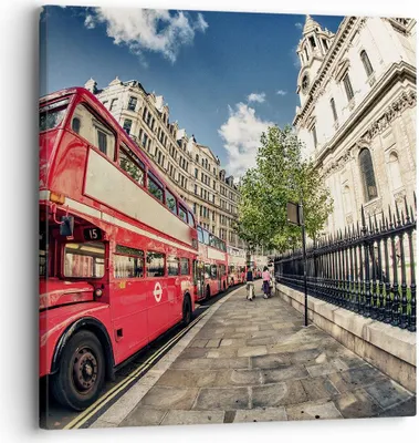 Produktbild von Bild auf Leinwand - Leinwandbild - Architektur London Stadt - 30x30cm - Wand Bild - Wanddeko - Leinwanddruck - Bilder - Kunstdruck - Wanddekoration - Leinwand bilder - Wandkunst - AC30x30-2405