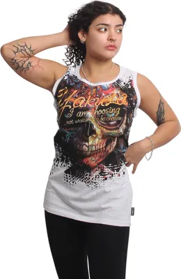 Obrázok produktu pre Dámske tričko Yakuza Choosen Urban Tank, biele, XS
