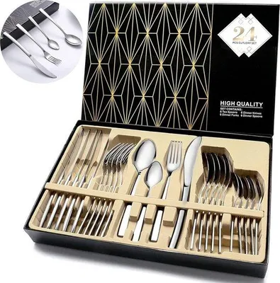 Produktbild von Famanu Besteckset 24-teilig - Hochglanzpoliert für 6 Personen