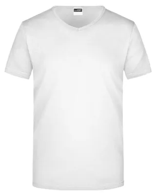 Immagine prodotto di James and Nicholson - Maglietta da uomo con scollo a V LT2493 (L) (Bianca)