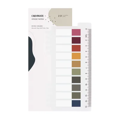Produktbild von Ordinate-Dusk Charm | 200 Stück Haftstreifen | Haftmarker | Film Textstreifen | Klebezettel | Klebemarkierungen | Sticky Notes