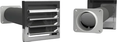 Produktbild von Optimairo N37044 Mauerkasten Lüftungssystem Abluftsystem Ventilationssystem 175x80mm, geräuscharme NW 125, Kunststoff Edelstahl, weiß