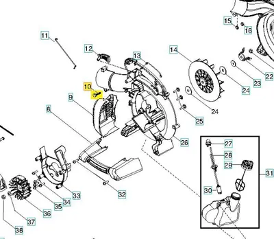 Image de Vis de souffleur Husqvarna 125B 125BX McCulloch M320 GBV320 GVB345