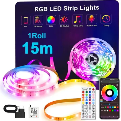 Obrázok produktu pre 15-metrová LED páska s technológiou Bluetooth, RGBW, s ovládaním cez aplikáciu