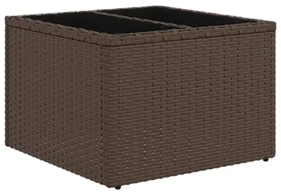 Obrázek produktu pro Zahradní stůl z polyratanu se skleněnou deskou, vhodný na balkon a terasu