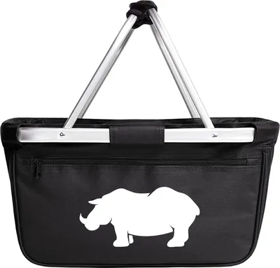 Produktbild von Huuraa Einkaufskorb Nashorn Silhouette 20 Liter Black faltbarer Tragekorb Geschenkidee