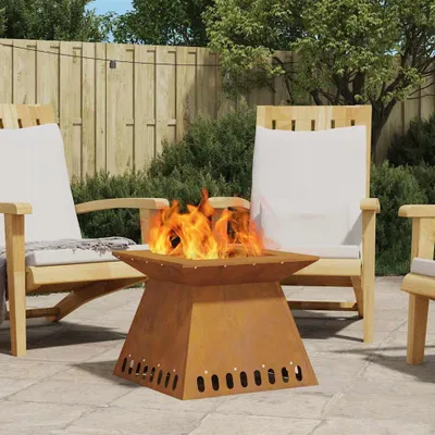 Produktbild von "im Sonderangebot"Feuerstelle - modernes Design - Feuerstelle für Garten & Terrasse - Braun 48x48x40cm Wetterfeststahl Promotion441646 - Feuerkörbe & -schalen