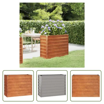 Produktbild von The Living Store Hochbeet Rostig 100x40x77 cm Cortenstahl