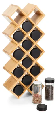 Produktbild von HOMLA B2 BAMBOO Essentials Gewürzset auf Bambusständer 42x17x9,5 cm