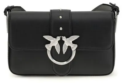 Image de PINKO sac à épaule en cuir de veau noir