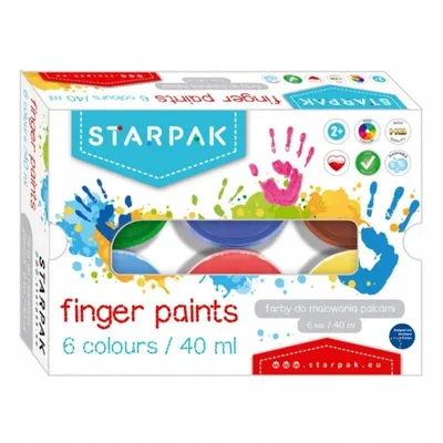 Produktbild von STARPAK Fingerfarben 6 Farben 40ml