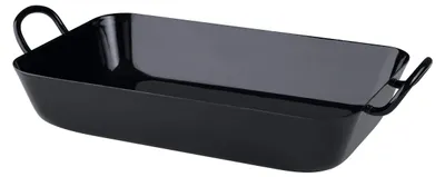 Bräter 37/22, Emaille schwarz, 37 x 22 cm, Induktion