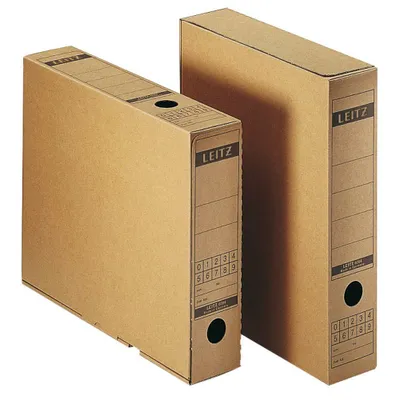 Immagine prodotto di 10x Scatola d'archivio Leitz 6084-00-00, A4, con sportello, marrone naturale