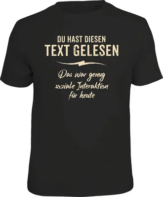 Produktbild von Fun Shirt - Textilien - Text gelesen