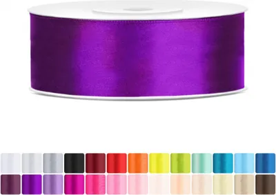 Produktbild von Satinband 25mm Lila - 25 Meter Rolle Geschenk- & Schleifenband