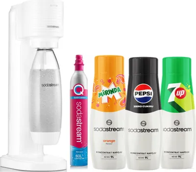 3 x syropy SodaStream+ GAIA White urządzenie do wody gazowanej