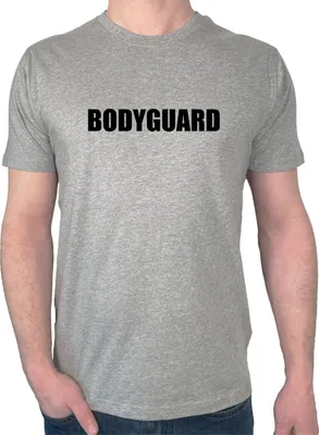 Produktbild von Huuraa Herren T-Shirt Bodyguard Schriftzug 3XL Sport Grey Bio Baumwolle Fairtrade Herrenshirt Geschenkidee