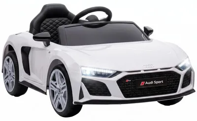 Immagine prodotto di Macchina Elettrica per Bambini 3-6 Anni 12 V Audi R8 Spyder 107x58x44 cm 3-5 km/h con 2 Motori e Telecomando in PP Bianco