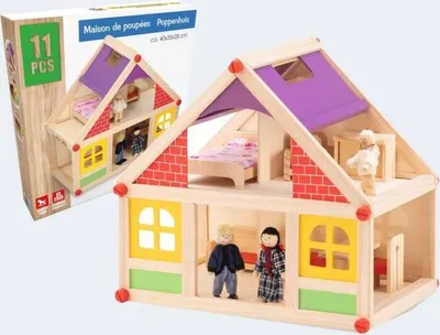 Produktbild von Puppenhaus 11tlg Holz