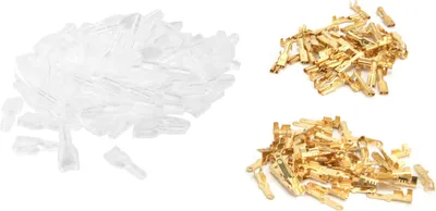 Image de Spade Connectors Brass Wire Terminal Block Transparent Crimp Sleeve Electrical Supplies 2.8mm