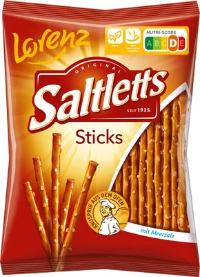 Image de Lorenz Saltletts Sticks Biscuits à la saumure avec sel marin 75g Paquet de 24