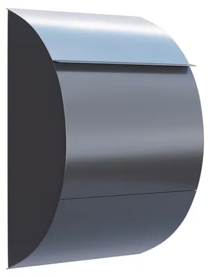 Produktbild von Wandbriefkasten Jumbo in Anthrazit mit Edelstahlklappe