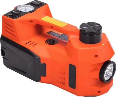 Produktbild von LUXTOM | Elektrischer Wagenheber, mit Kompressor, 3T, 12V, Scherenwagenheber mit eingebauter Pumpe, Verstellbarer Reifenwechselersatz, mit sicherem Hammer, für Limousine, SUV, LKW