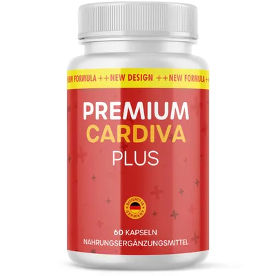 Produktbild von Premium Cardiva Plus Kapseln | Für ein aktives Leben | mit wertvollen Inhaltsstoffen | 60 Kapseln Inhalt