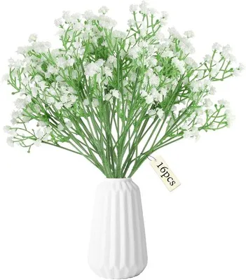 Produktbild von Blumenstrauß Gypsophila - 16 Stück - weiße Dekoration - 28 cm
