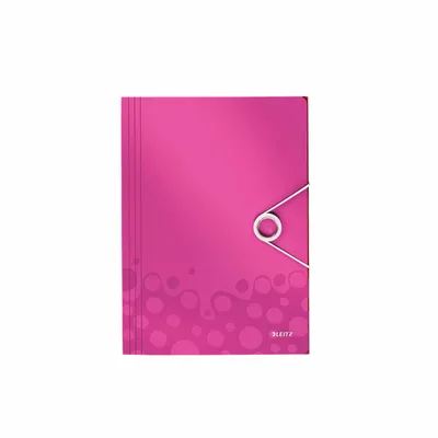 Produktbild von Leitz Eckspannermappe WOW 45990023 DIN A4 3Klappen PP pink