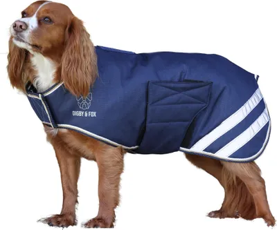 Image de Digby & Fox - Manteau pour chien, Logo, Imperméable ER2243 (3XS- Longueur : 19 cm-30 cm) (Navy)