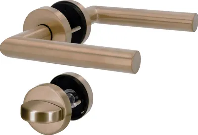 Produktbild von Alpertec WC-Türgriff-Garnitur Rosette Fair I Edelstahl kupfer Ø 52 mm