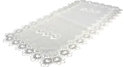 Produktbild von Tischläufer mit Spitze, Creme, 60/120, Tischläufer mit Guipure-Spitze